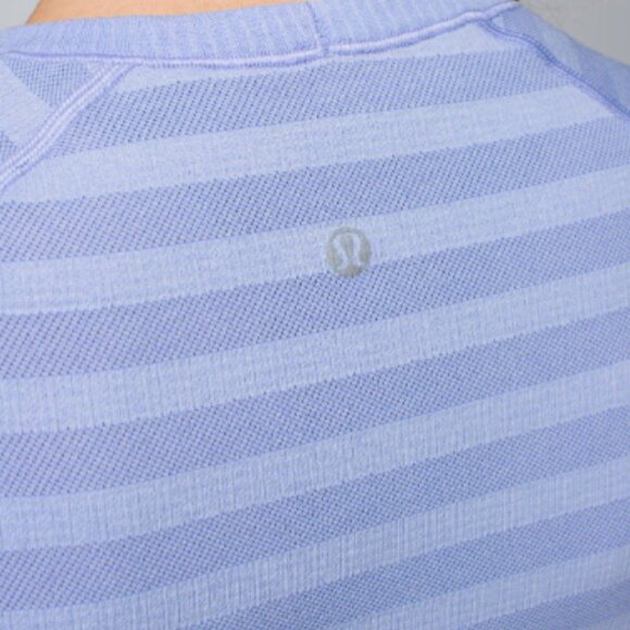 (6084) 🍋 LULULEMON RUN: Swiftly Tech Short Sleeve Crew Sz 6 **LOVED *STRIPE - Picture 4 of 9